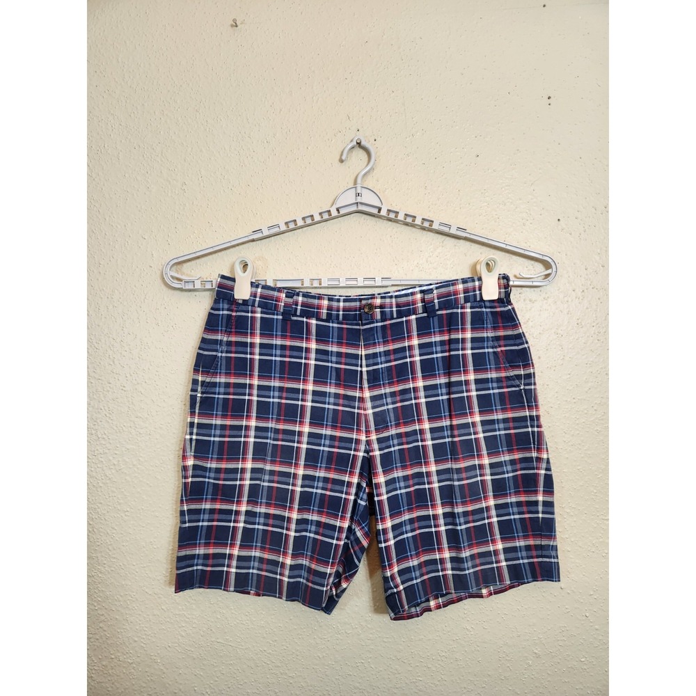 Brooks Brothers Men's Multicolor Plaid‎ Cotton Casual Chino Shorts Size W38